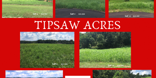 Tipsaw Acres Building Lots – ONLY 4 LOTS LEFT!